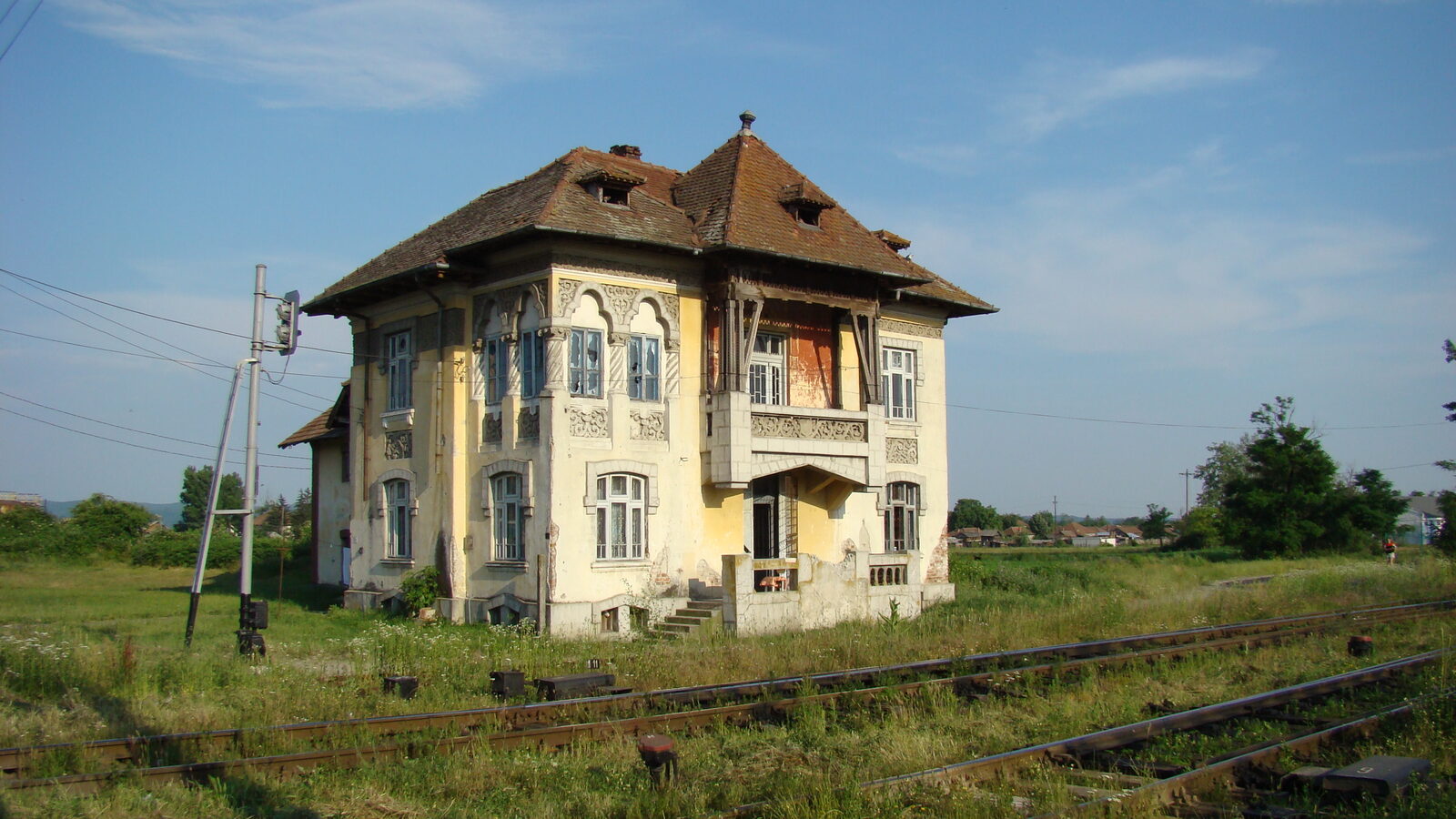 Băbeni — fotografie panorama / centru oraș (Vâlcea, Oltenia)