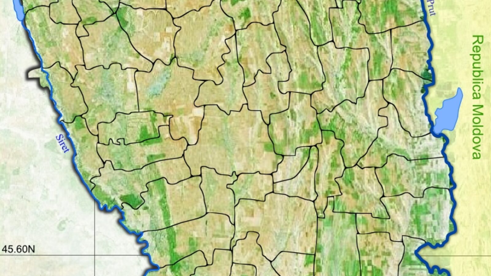 Berești — fotografie panorama / centru oraș (Galați, Moldova)