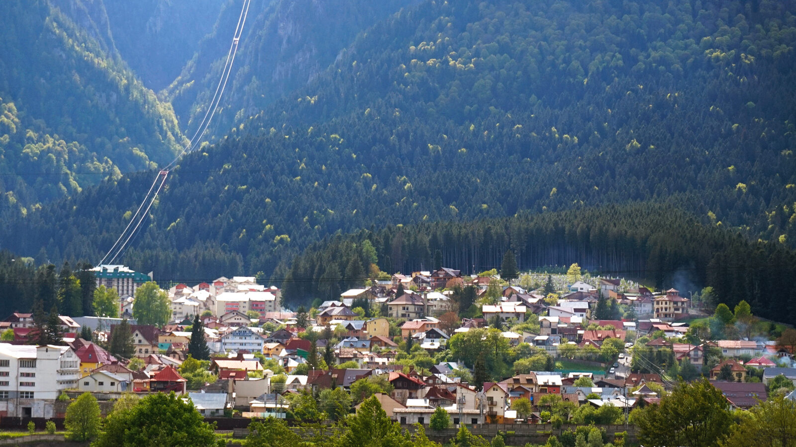 Bușteni — fotografie panorama / centru oraș (Prahova, Muntenia)