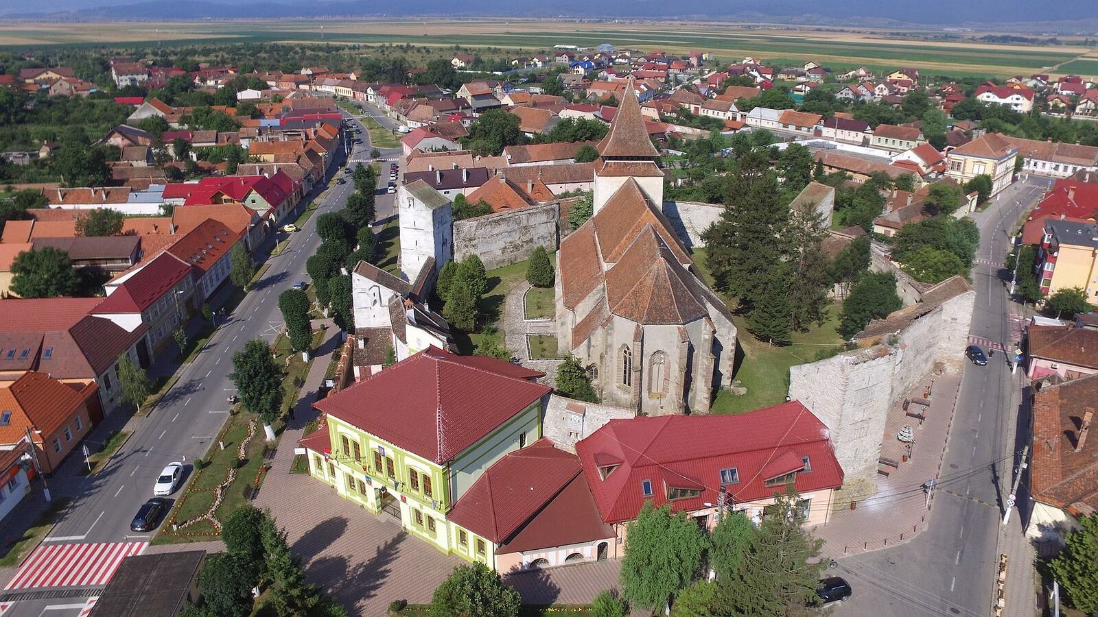 Ghimbav — fotografie panorama / centru oraș (Brașov, Transilvania)
