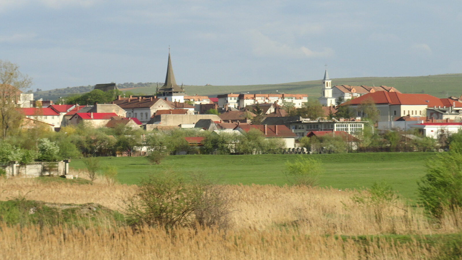 Huedin — fotografie panorama / centru oraș (Cluj, Transilvania)