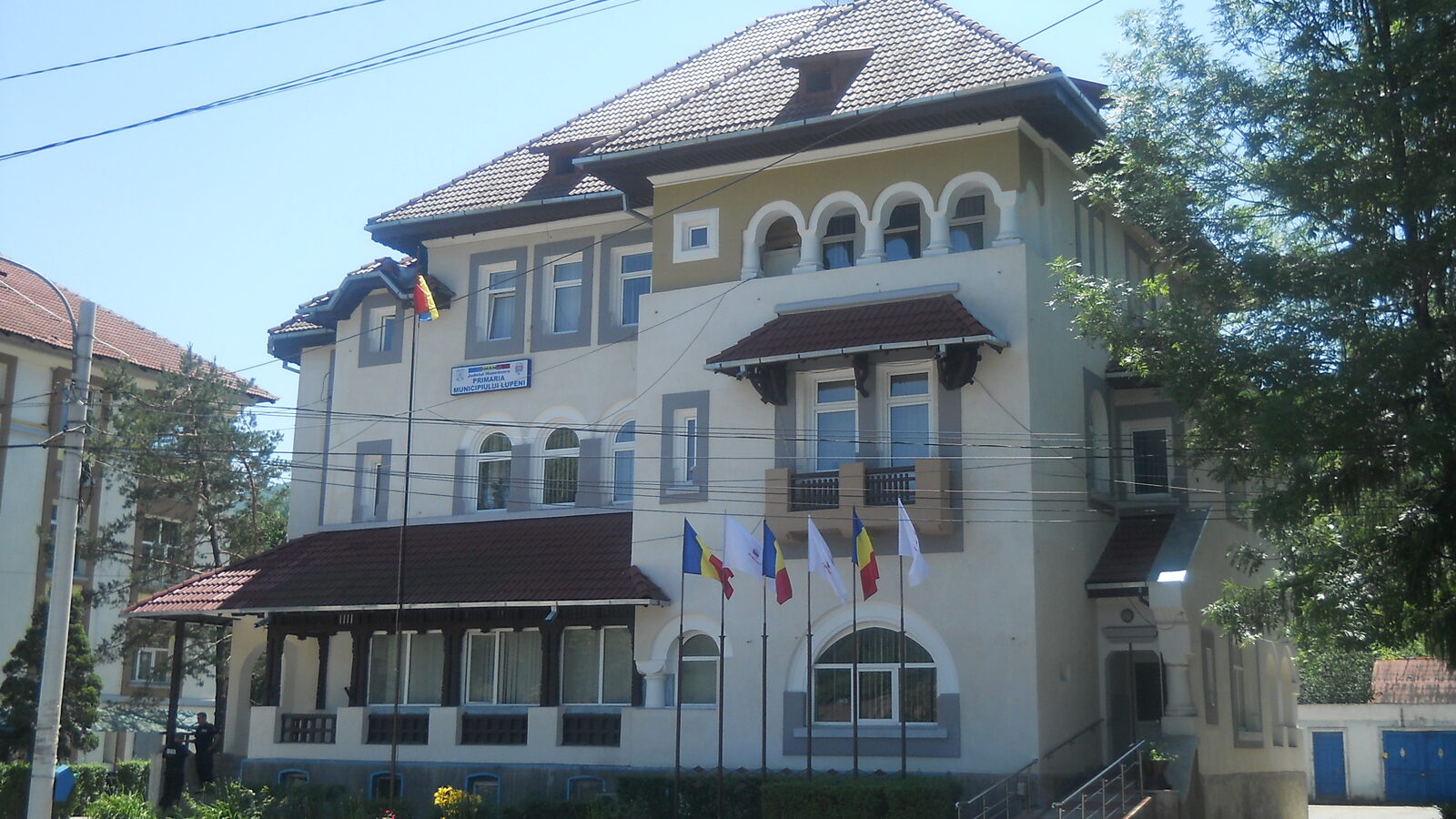 Lupeni — fotografie panorama / centru oraș (Hunedoara, Transilvania)