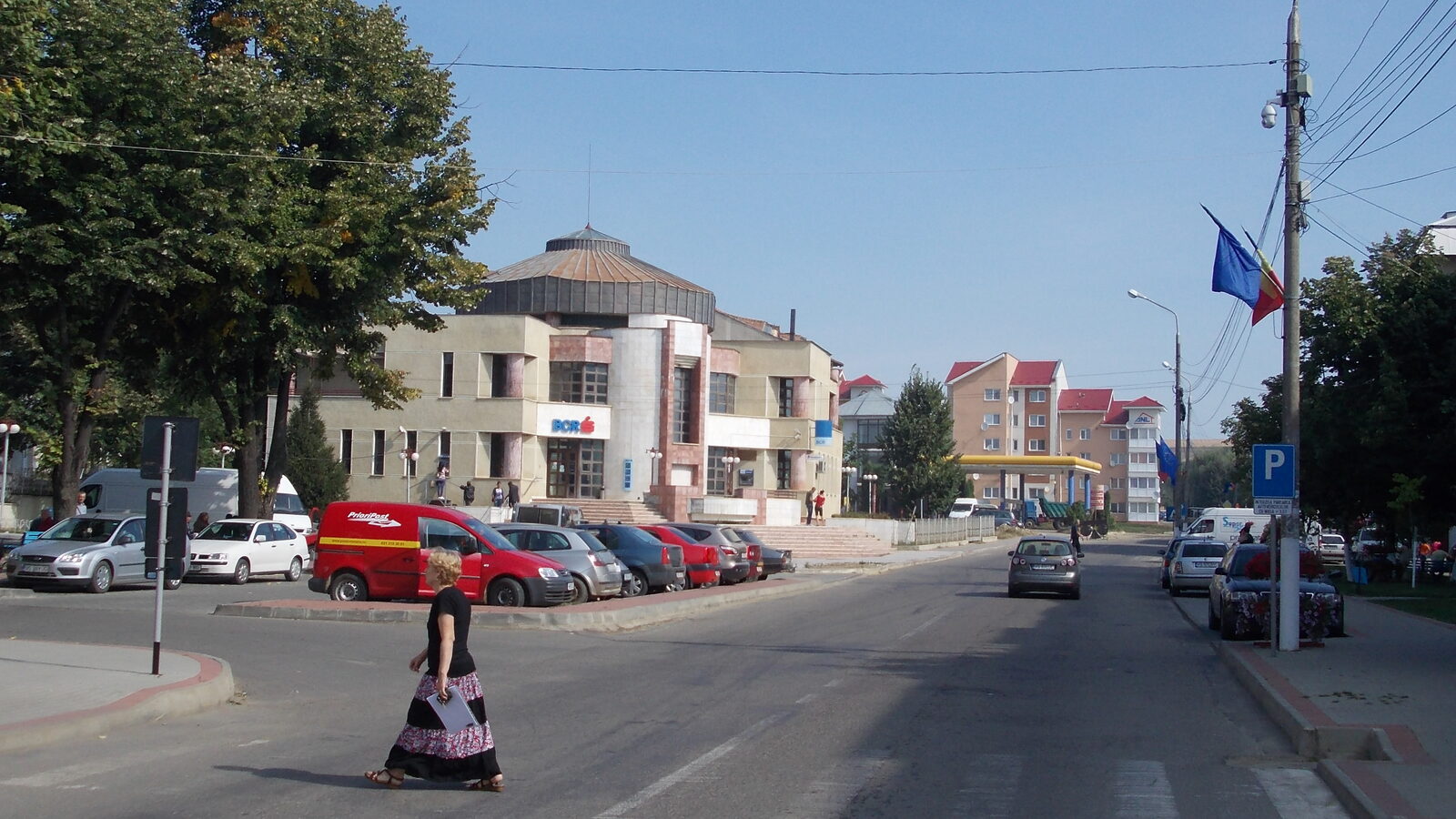 Negrești — fotografie panorama / centru oraș (Vaslui, Moldova)
