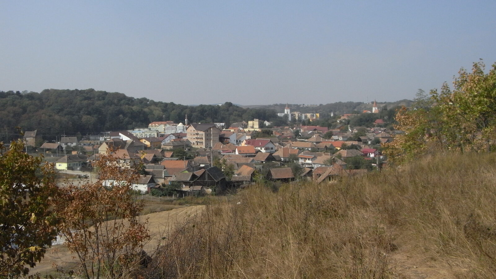 Ocna Sibiului — fotografie panorama / centru oraș (Sibiu, Transilvania)