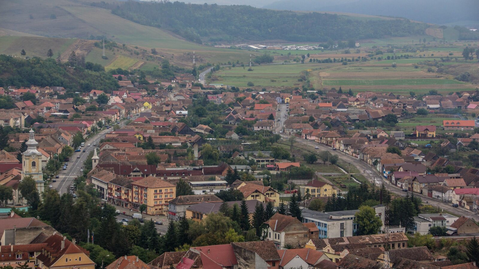 Rupea — fotografie panorama / centru oraș (Brașov, Transilvania)