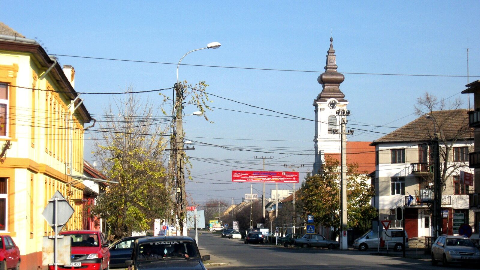 Sânnicolau Mare — fotografie panorama / centru oraș (Timiș, Banat)