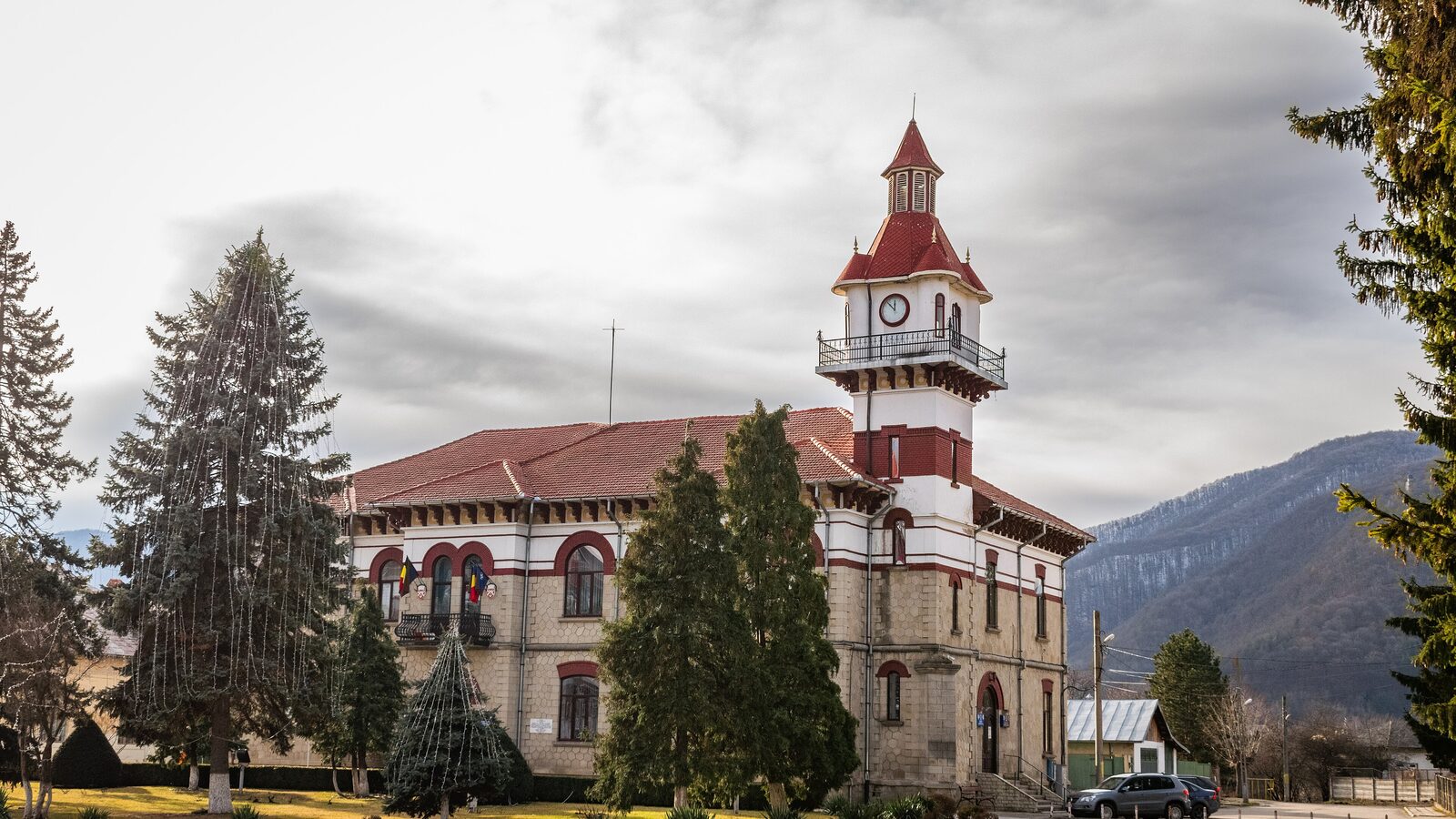 Târgu Ocna — fotografie panorama / centru oraș (Bacău, Moldova)