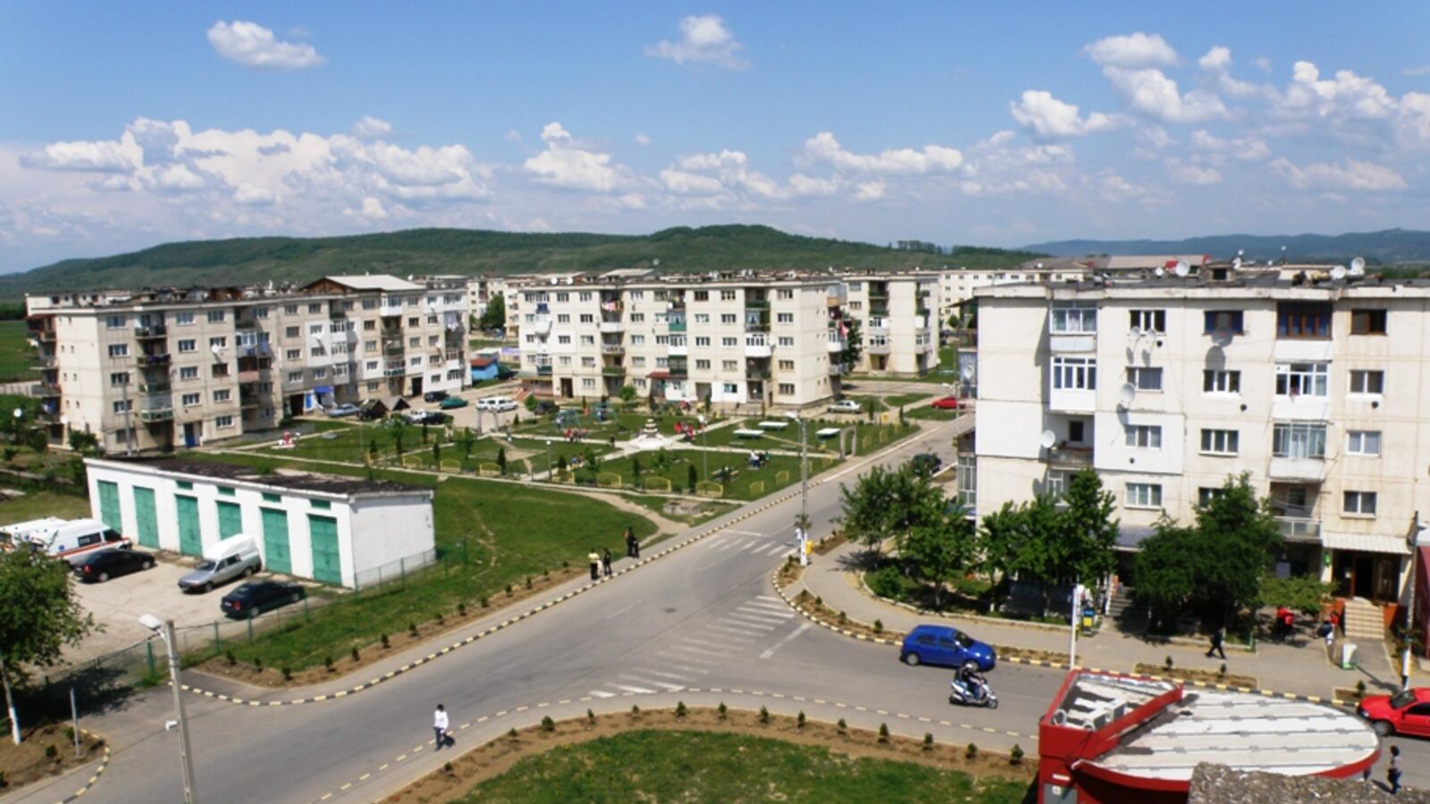 Turceni — fotografie panorama / centru oraș (Gorj, Oltenia)