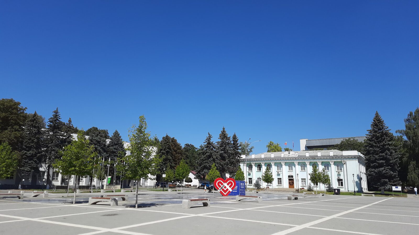 Ungheni — fotografie panorama / centru oraș (Mureș, Transilvania)